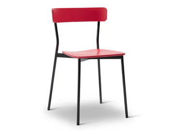 KAT METAL 300-M - Stackable steel chair with seat and back in beech by Origins 1971 - view 2